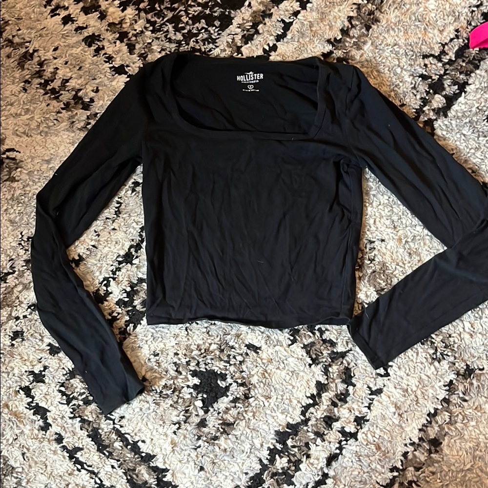 Hollister Women's Black Long Sleeve Bodysuit
